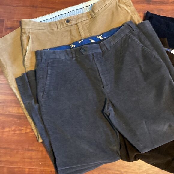 Lauren Bundle of 4 Pair Lauren Corduroy Flat Front Pants 36x30 Business Casual - Picture 7 of 12
